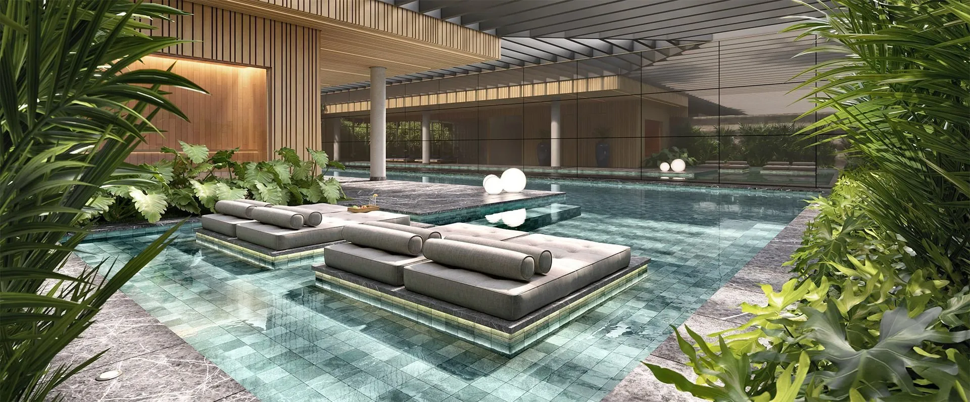 Piscina · Área de Descanso